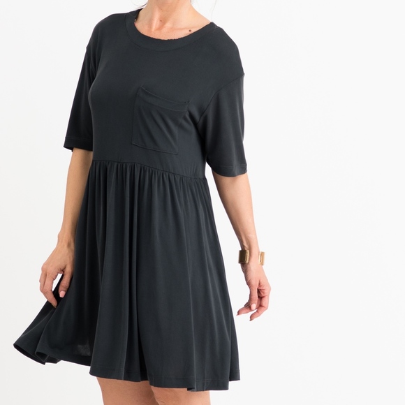 a line calf length dress